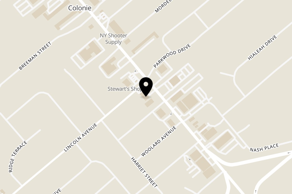 Map showing the location of Pho Yum on 1558 Central Ave in Colonie